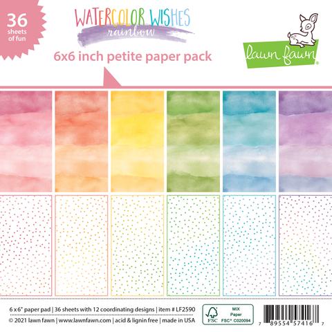 Watercolor Wishes Rainbow Petite Paper Pack
