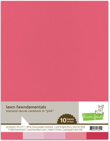 Pink Textured Canvas Cardstock