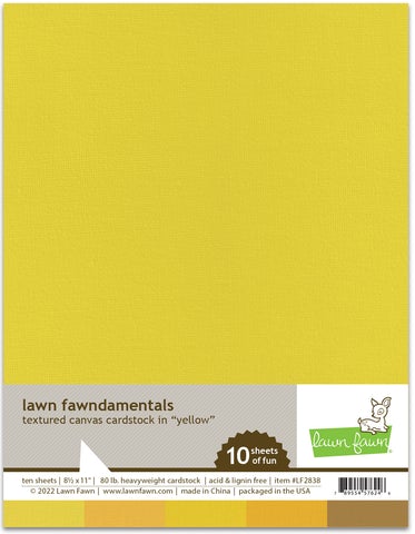 Yellow Textured Canvas Cardstock