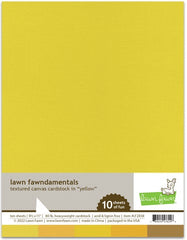 Textured Canvas Yellow Cardstock