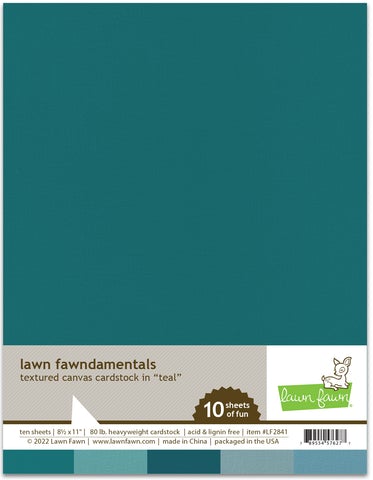 Teal Textured Canvas Cardstock
