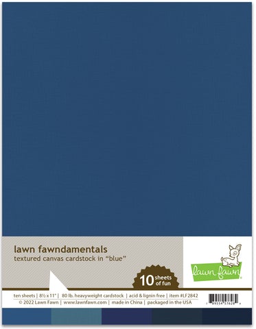 Blue Textured Canvas Cardstock