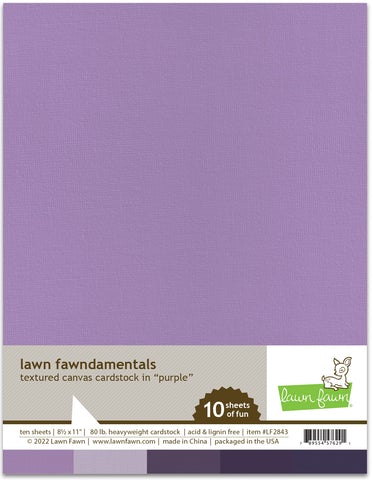 Purple Textured Canvas Cardstock