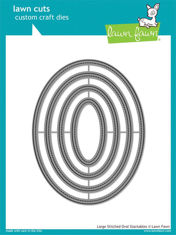 Large Stitched Oval Stackables Dies