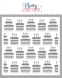 Layered Birthday Cakes Stencil (4Lyr)