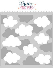 Layered Clouds Stencil