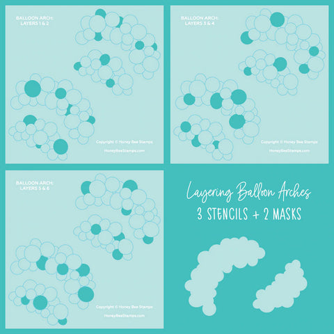 Balloon Arch Coordinating (Set Of 3) | 6x6 Stencils