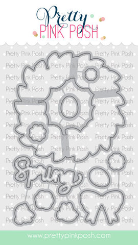 Ensemble de matrices de découpe de couronne de printemps feuillu