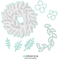 Magnolia Wreath Dies