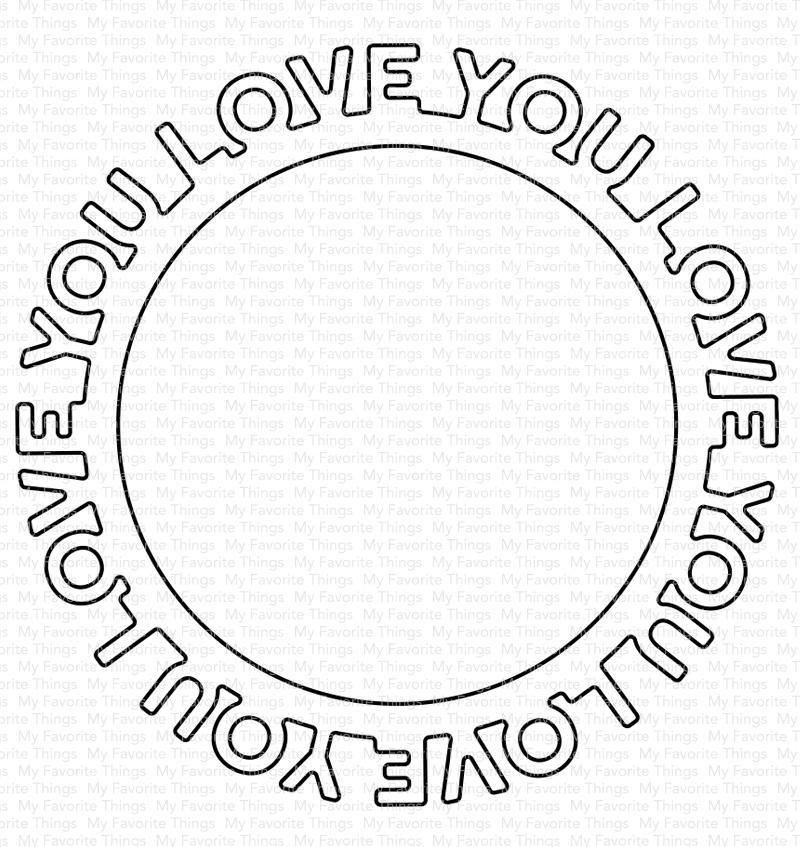 Die-namics Love You Circle Frame