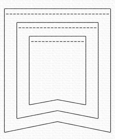 Die-namics Stitched Jumbo Fishtail Flags