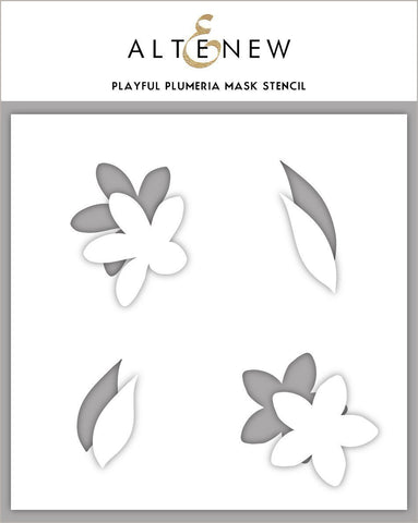 Playful Plumeria Mask Stencil - RETIRING