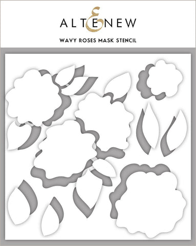 Wavy Roses Mask Stencil - RETIRING
