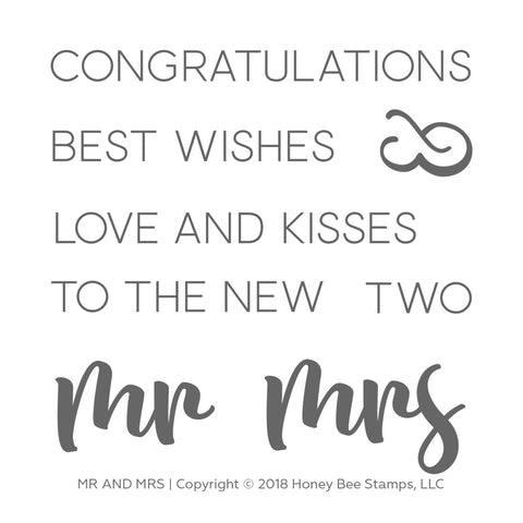 Mr and Mrs Stamp Set - RETIRING