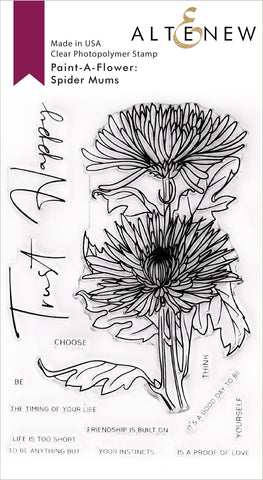 Paint-A-Flower: Spider Mums Outline Stamp Set