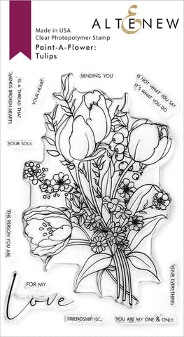 Paint-a-Flower: Tulip Outline Stamp Set