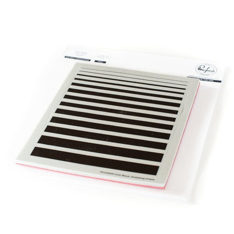Colorblock: Gradiating Stripes Cling Stamp - RETIRING