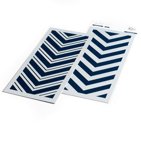 Double Chevron layering stencil set