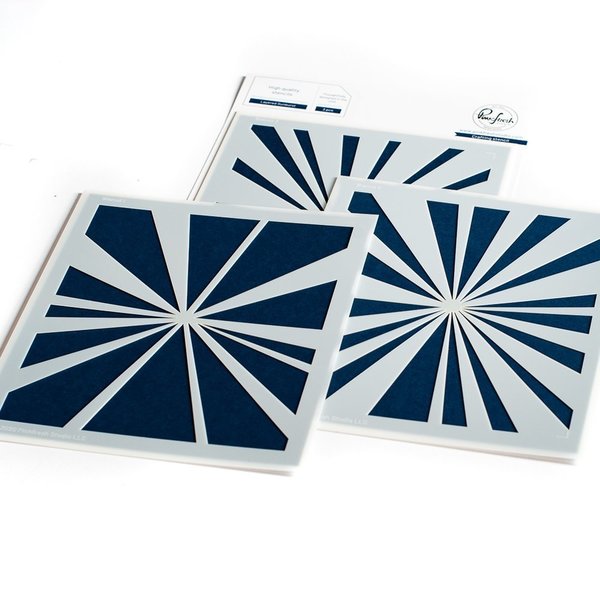 Layered sunburst stencil set