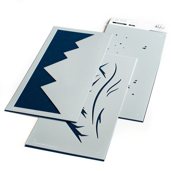 Mountainscape layered stencil set - RETIRING
