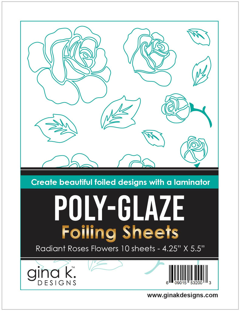 Feuilles d'aluminium Poly-Glaze - Fleurs de roses rayonnantes