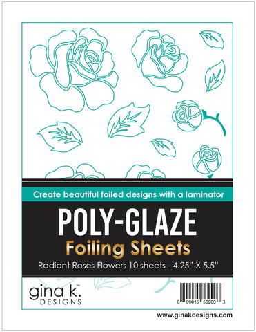 Poly-Glaze Foiling Sheets - Radiant Roses Flowers