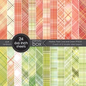 Madras Plaid Coral and Green 6x6 pack