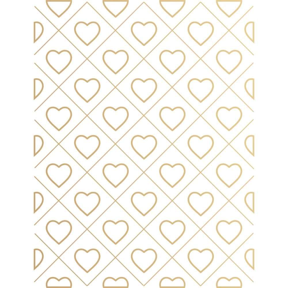 Criss Cross Heart Hot Foil Plate
