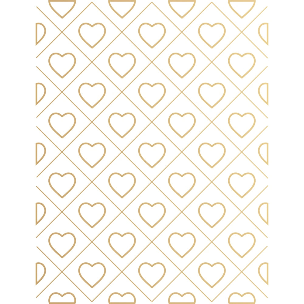 Criss Cross Heart Hot Foil Plate