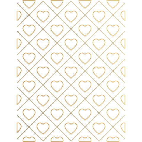 Criss Cross Heart Hot Foil Plate