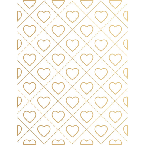 Criss Cross Heart Hot Foil Plate