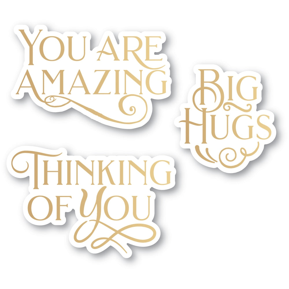 You Are Amazing Poe Script Greetings Hot Foil Plate and Dies