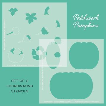 Citrouille patchwork | Pochoirs | Lot de 2