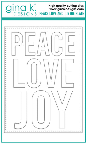 Peace Love and Joy Plate Die Set