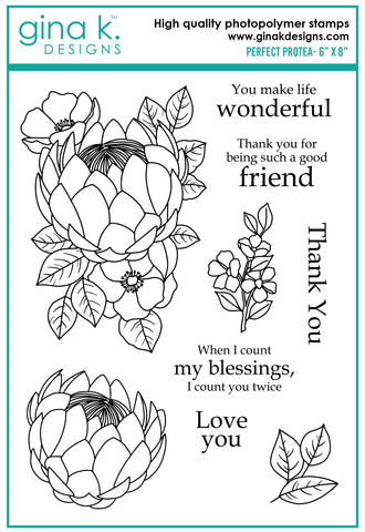 Perfect Protea Stamp Set