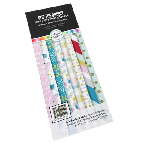 Pop The Bubbly Slimline Patterned Paper