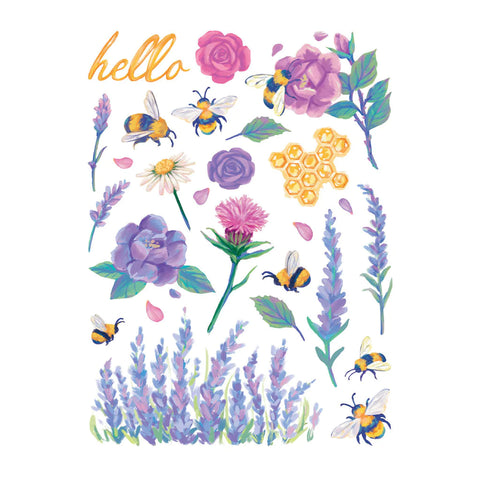 Bees and Florals Hero Transfers