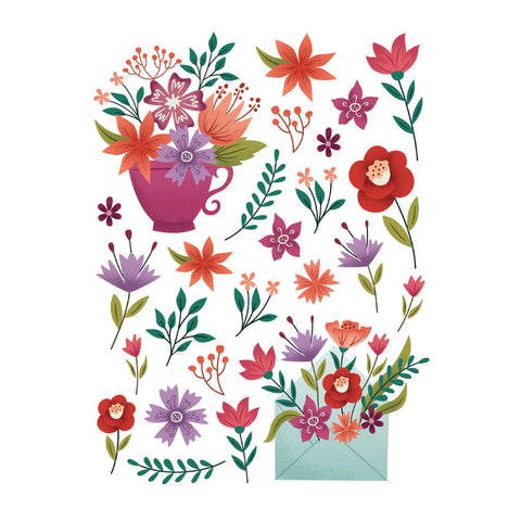 Colorful Florals Hero Transfers