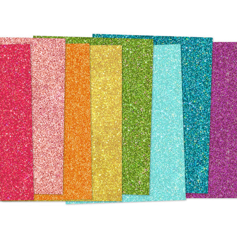 Rainbow Glitter Paper Pack 8.5x11 (8/pk)