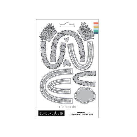 Matrices de découpe Points et cordes arc-en-ciel 