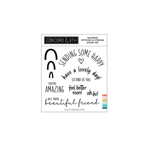 Rainbow Sayings 4X4 Stamp Set