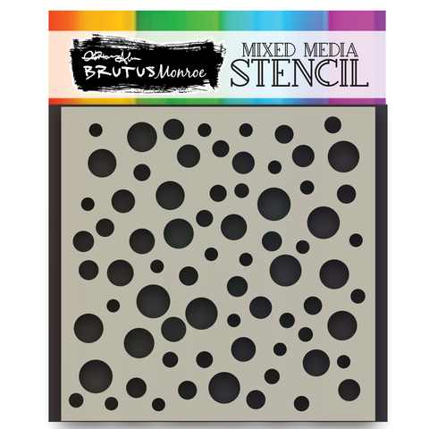 Mixed Media Stencil - Random Dots