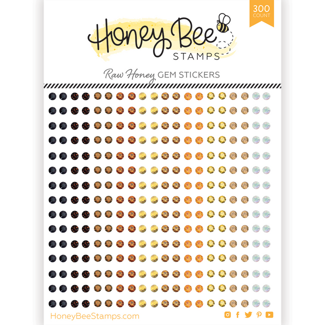 Raw Honey Gem Stickers 300 Count