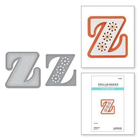 Matrices gravées Stitched Z de la collection Stitched Alphabet