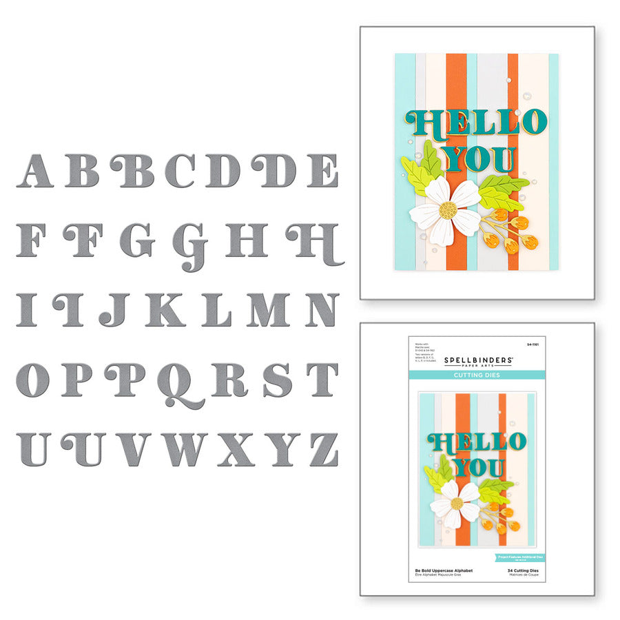 Be Bold Uppercase Alphabet Etched Dies from the Be Bold Collection