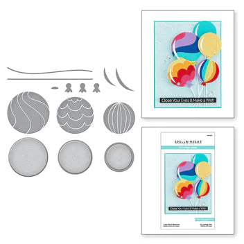 Color Block Balloons Etched Dies from the Birthday Celebrations Collection