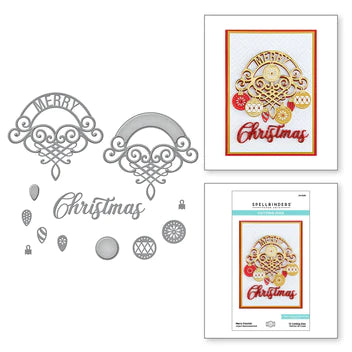 Merry Flourish Etched Dies from the Christmas Flourish Collection by Becca Feeken