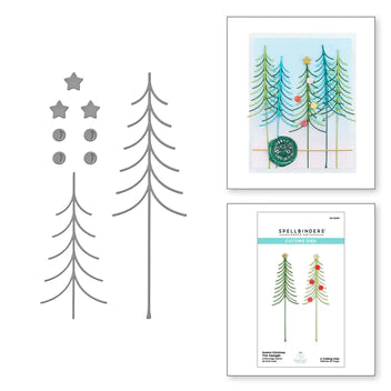 Sealed Christmas Tree Squiggle Etched Dies from Sealed for the Holidays Collection