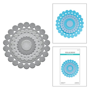 Matrices gravées de cercles de perles de la collection Throwback Faves de Spellbinders