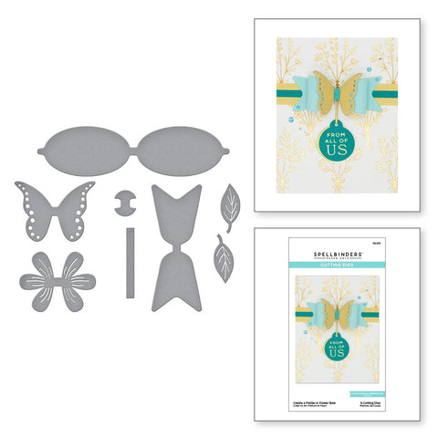 Create a Flutter & Flower Bow Etched Dies from the Inspired Basics Collection